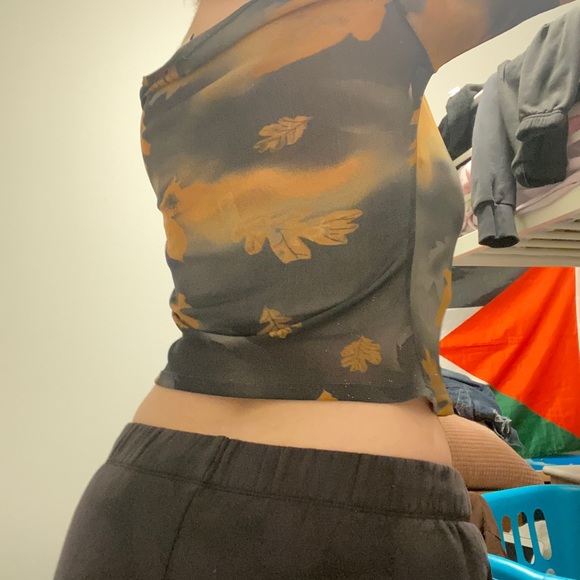 whimsigoth sheer & glittery black top - Picture 2 of 3